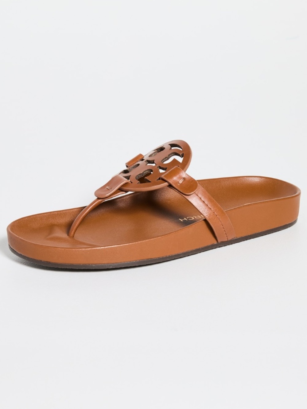 Tory Burch Women's Miller Cloud Leather Sandal - Bourbon Miele